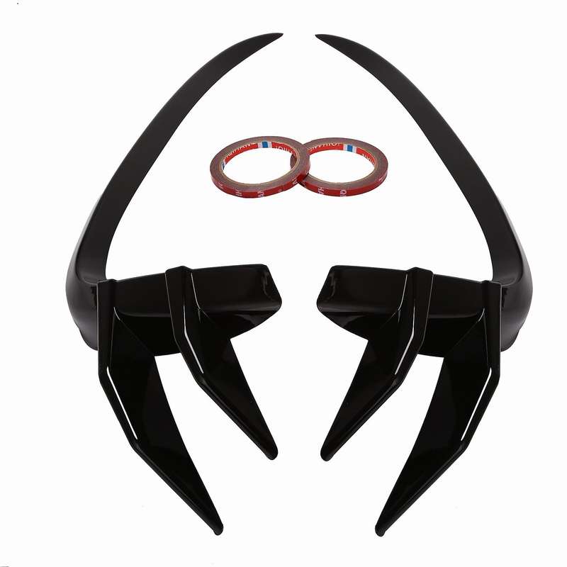 2Pcs Car Front Bumper Splitters Side Wind Knife Fog Lamp Eyebrow for 10Th 2016-2018 B