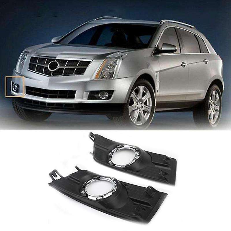 2Pcs Car Front Bumper Side Fog Light Grille Lamp Cover Replacement for SRX 2010-2016