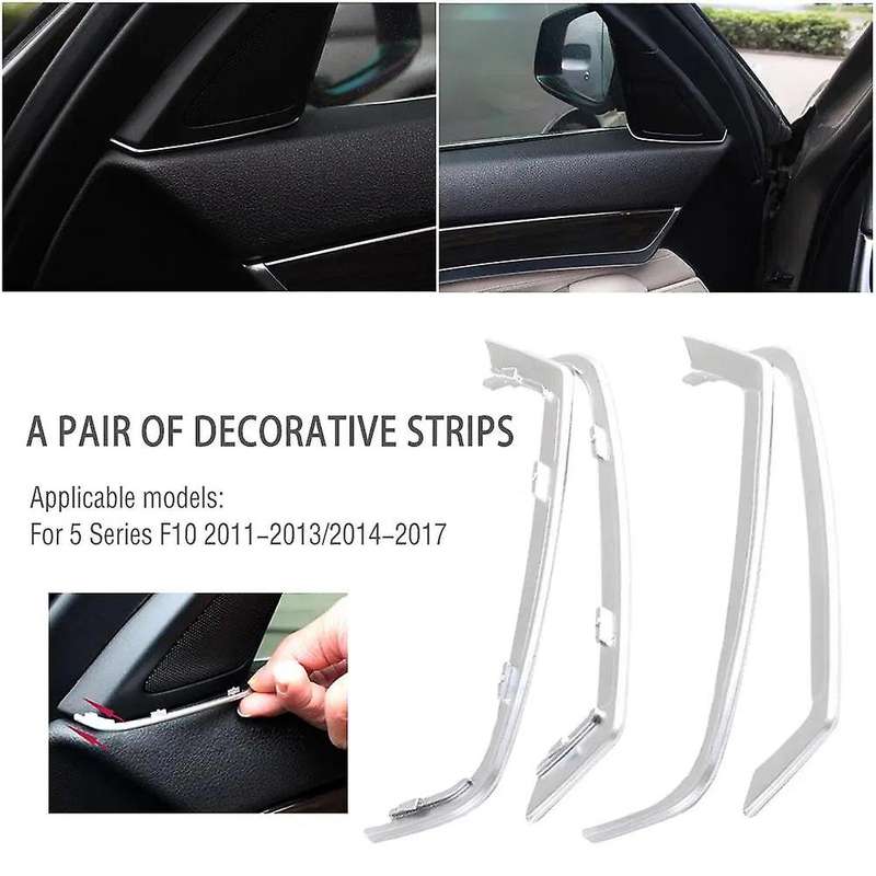 2Pcs Car Front Door Speaker Covers Car Interior Accessories Space Decor Trim Interior for - 5 Series
