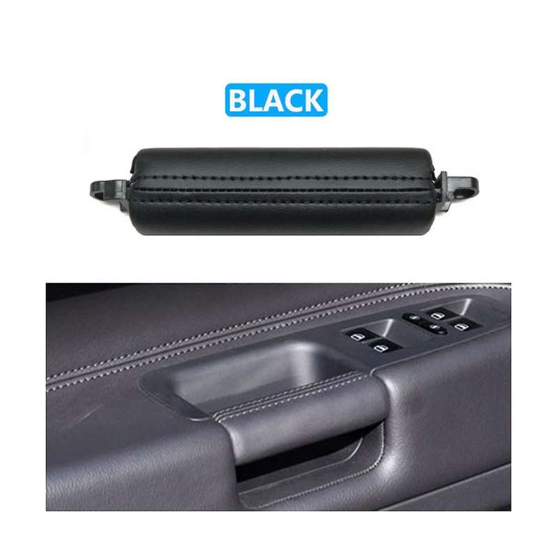 2pcs Car Front Door Handle Pull Trim Pu Leather 7l6867161 for 2003-2010 Side Door Handle Inner Lhd R
