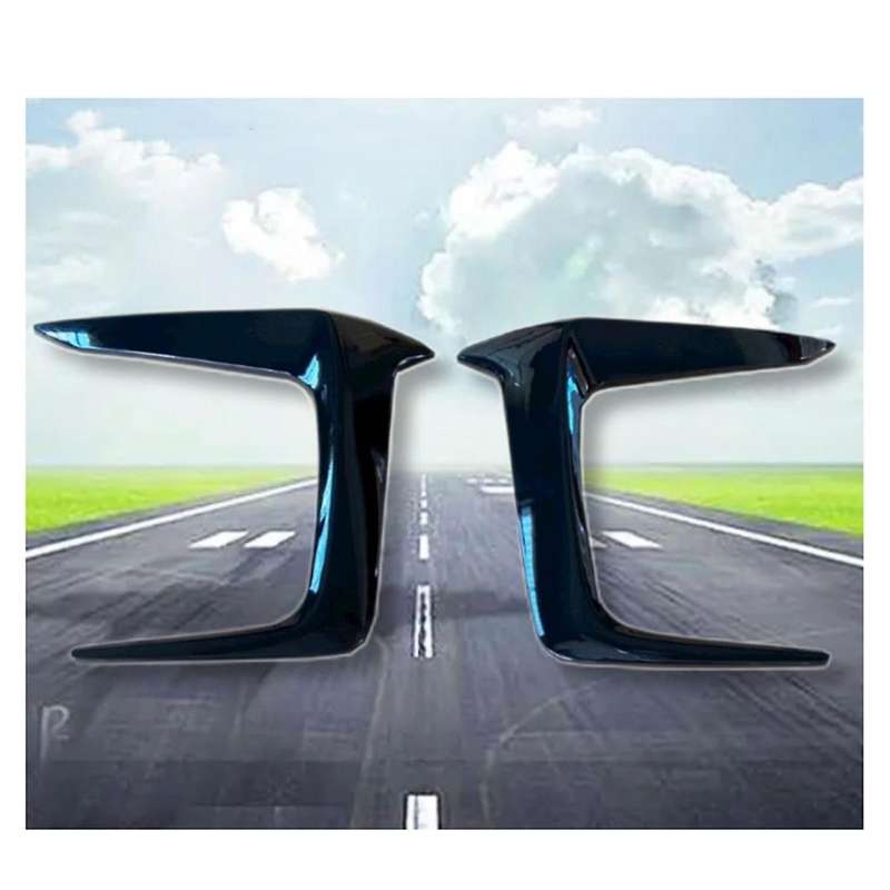 2PCS Car Front Fog Light Lamp Cover Splitter Trim Side Bumper Frame Air Intake Vent Lid for 2020-20