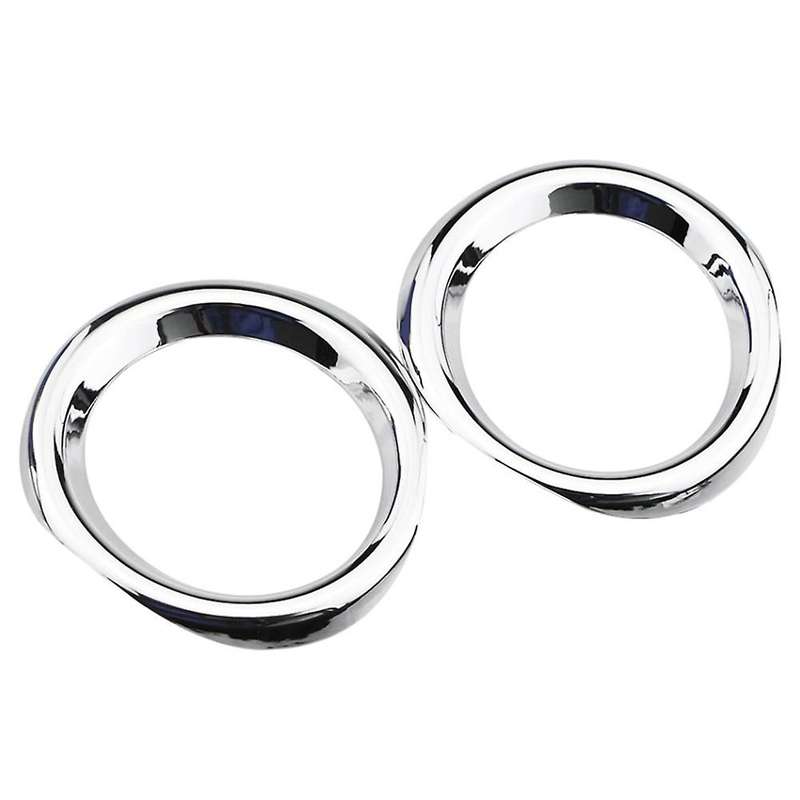 2Pcs Car Front Fog Lamp Light Cover Decoration Ring Trim for C- 2016-2020 LHD Accessories, Silver
