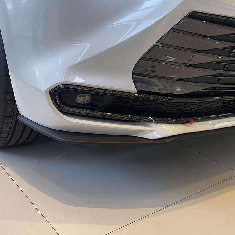 2Pcs Car Front Fog Light Lamp Frame Cover Trims Front Fog Lamp Eyebrow for Sienna 2021-2022