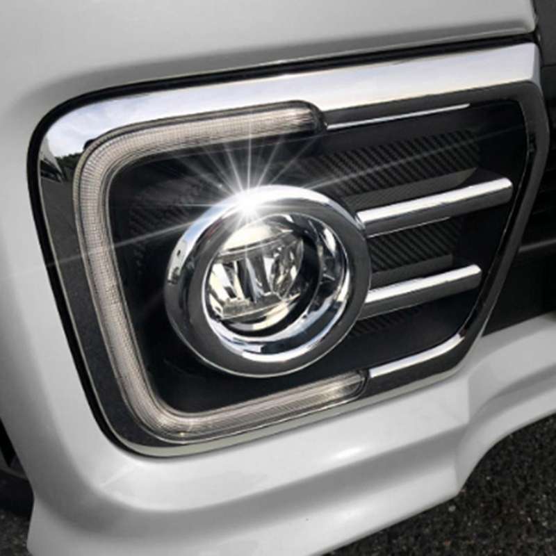 2PCS Car Front Head Fog Light Cover Compatible Suzuki Spacia Custom MK53S