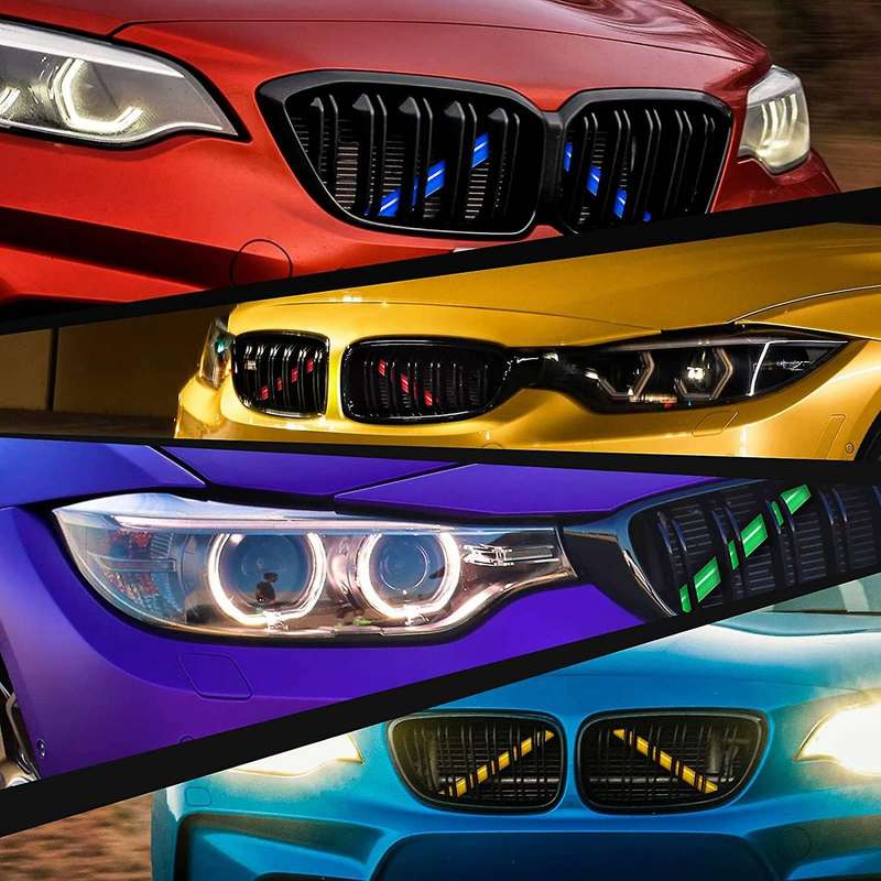 2Pcs Car Front Grille Trim Decoration Strips Sport Style Grille Insert Trim Strips Cover for X3 X4 2