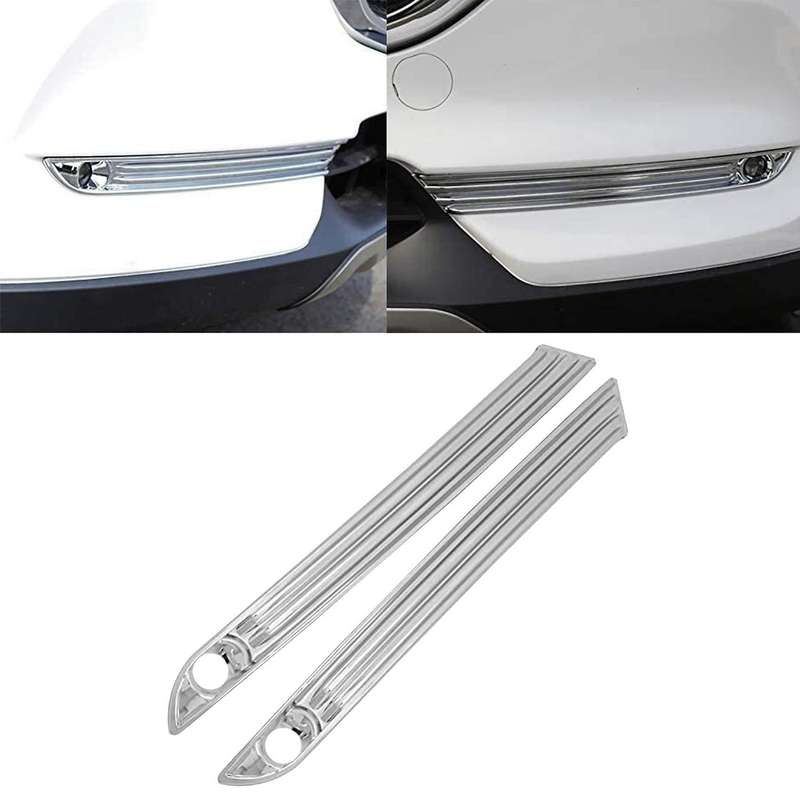 2PCS Car Front Fog Trim Foglight Light Lamp Protection Cover Trim Frame for -5 2017-2020