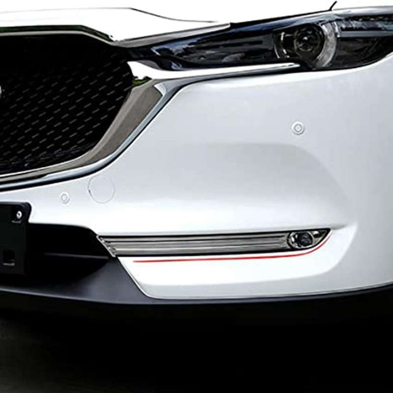 2PCS Car Front Fog Trim Foglight Light Lamp Protection Cover Trim Frame for -5 2017-2020