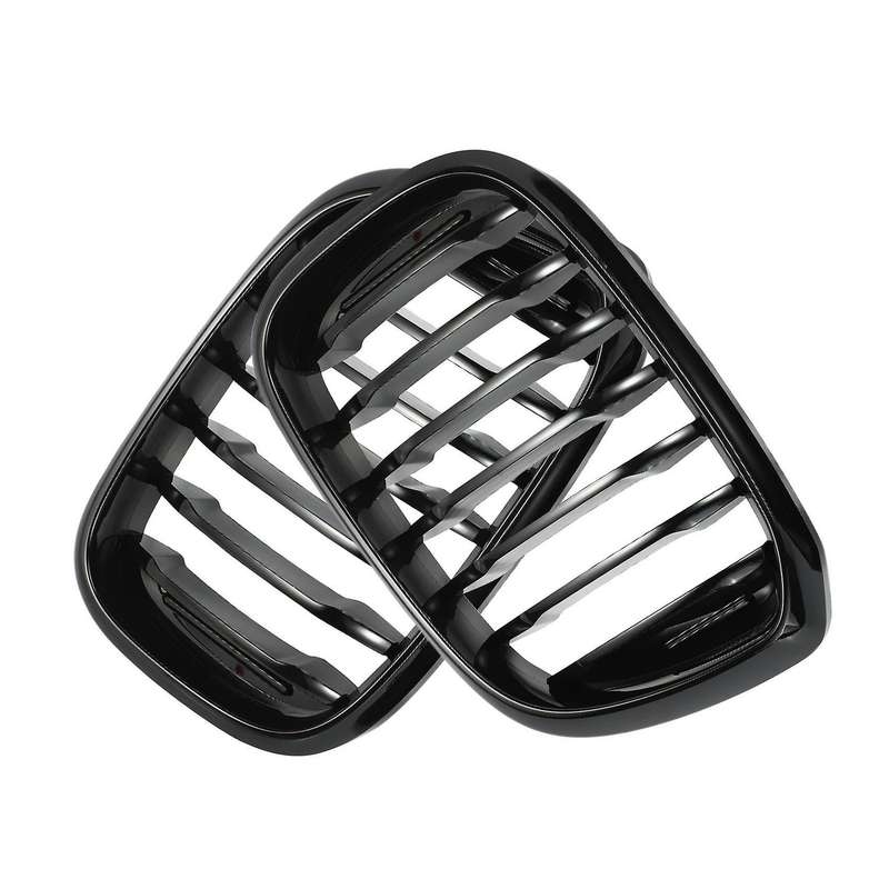 2Pcs Car Front Hood Kidney Grille Grill Mesh Glossy Black Racing Grills for X3 G01 X4 G02 2018 2019