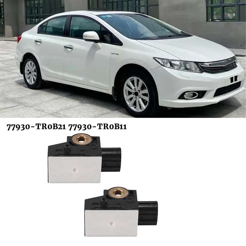 2Pcs Car Front Impact Sensor 77930-TR0-B11 77930-TR0-B21 for 2012-2016 Left or Right Impact Collisio