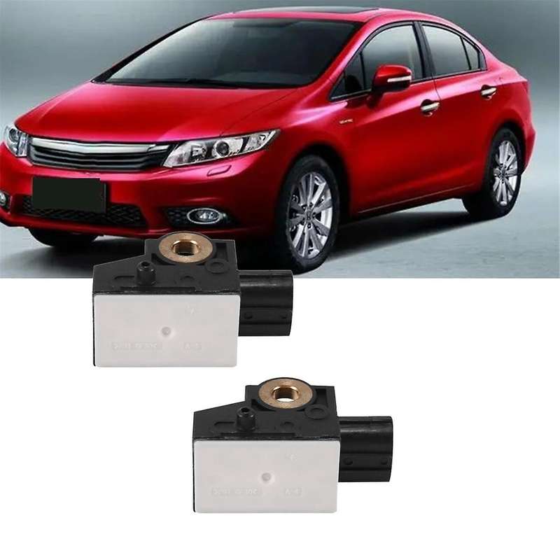 2Pcs Car Front Impact Sensor 77930-TR0-B11 77930-TR0-B21 for 2012-2016 Left or Right Impact Collisio