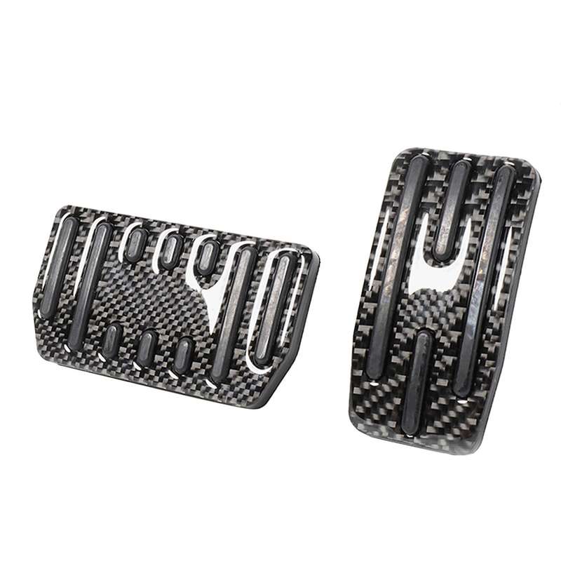 2PCS Car Fuel Brake Pedal Kit for Model 3 Y Non- Accelerator Pedal, Carbon Fiber