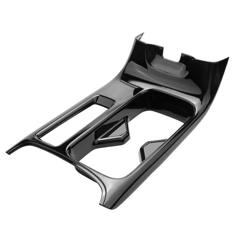 2pcs Car Gloss Black Center Console Water Cup Holder Decoration Cover Trim Stickers for -V Vezel 202