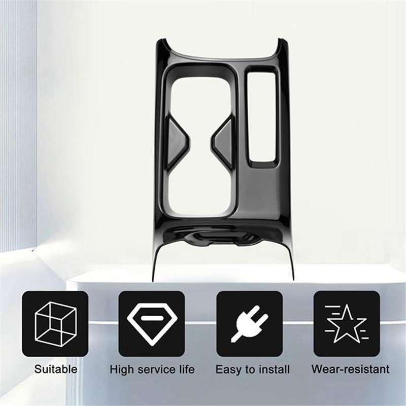 2pcs Car Gloss Black Center Console Water Cup Holder Decoration Cover Trim Stickers for -V Vezel 202