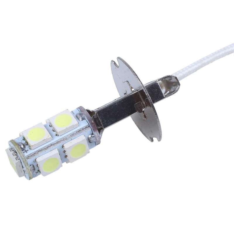 2pcs Car H3 Socket 9 White 5050-smd Led Foglight Fog Light Lamp Dc 12v