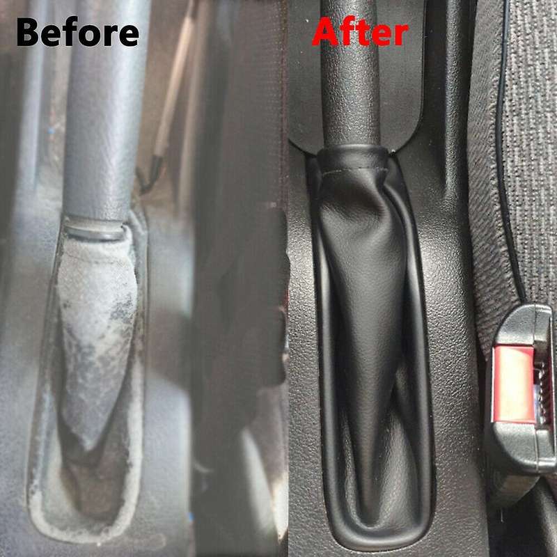 2Pcs Car Handbrake Shift Boot Gaiter Gaitor Pu Leather Black for Opel G Zafira a 1998-2004