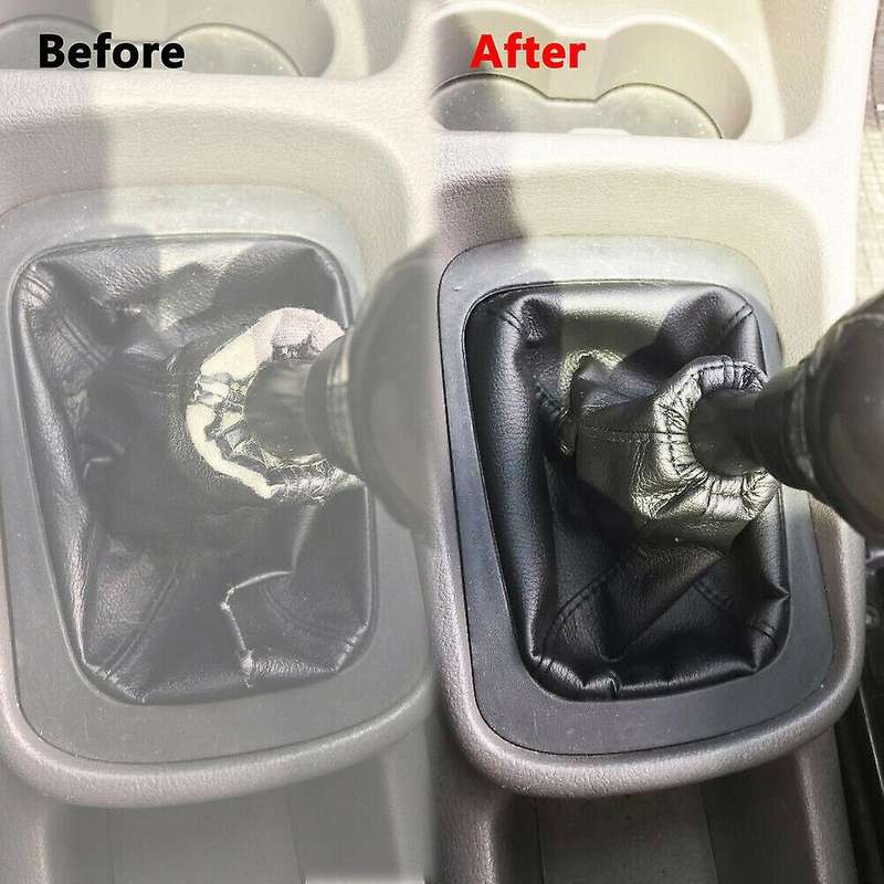 2Pcs Car Handbrake Shift Boot Gaiter Gaitor Pu Leather Black for Opel G Zafira a 1998-2004