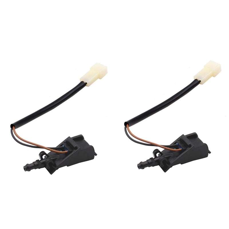 2PCS Car Heated Windshield Washer Spray Nozzle for MK4 Golf MK4 B5 Rapid SEAT 6E0955986B