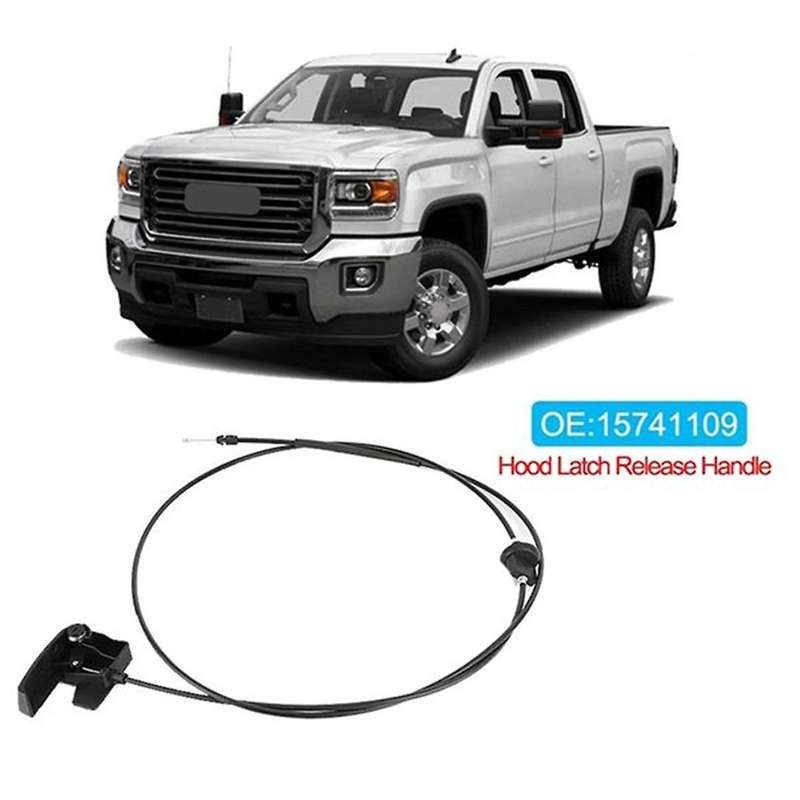 2pcs Car Hood Release Cable with Handle 15142953 for 15741109 912017