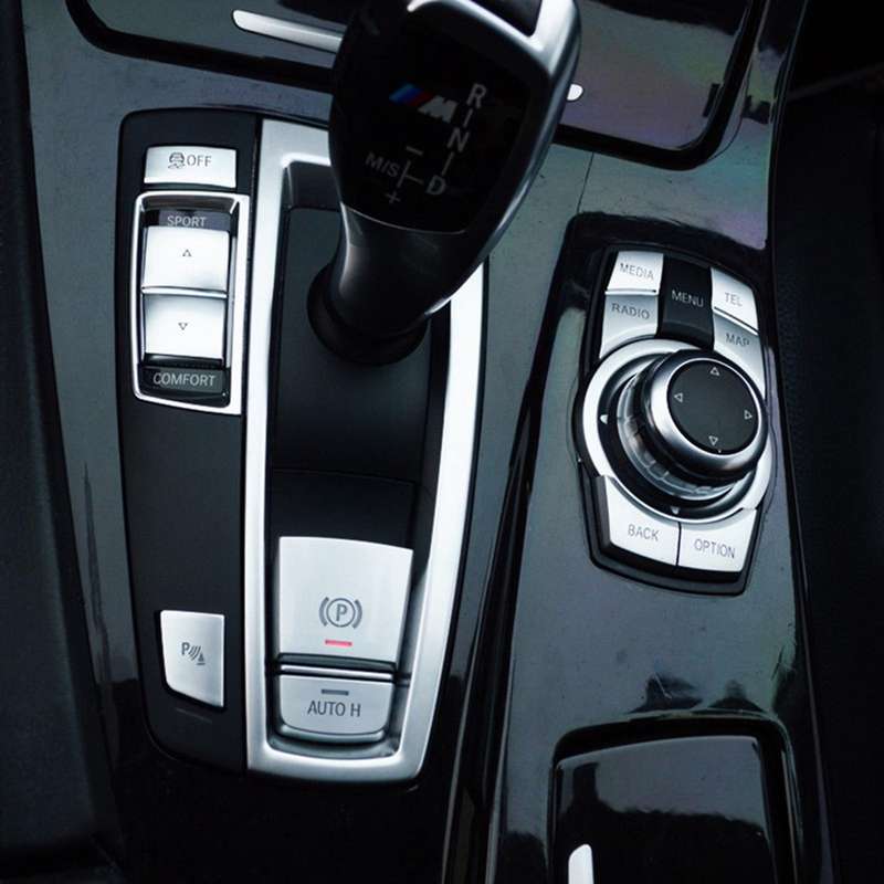 2PCS Car Interior Button Cover Electronic Brake Switch Sticker Trim for - 5 Series 525 523Li 2011-20
