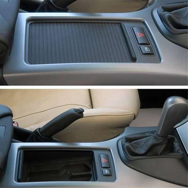 2Pcs Car Inner Centre Console Water Cup Rack Roller Blind Cover Trim 51168408026 51168402941 for X5