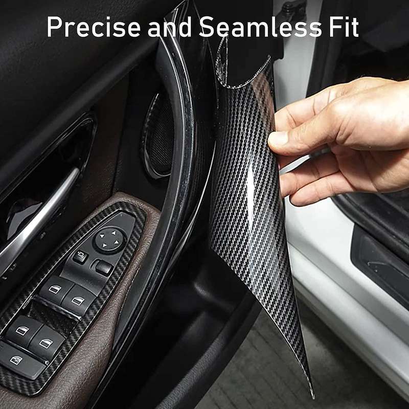 2PCS Car Inner Door Pull Handle Protective Cover for 3 4 Series GT F30 F35 F32 F36 Accessories Carbo