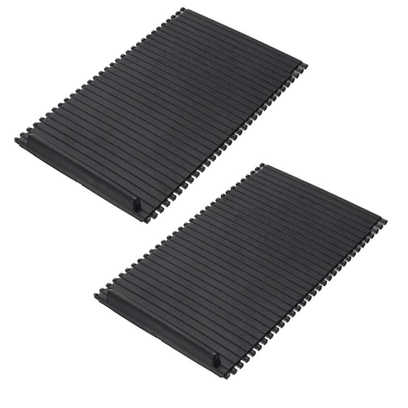 2Pcs Car Inner Centre Console Water Cup Rack Roller Blind Cover Trim 51168408026 51168402941 for X5