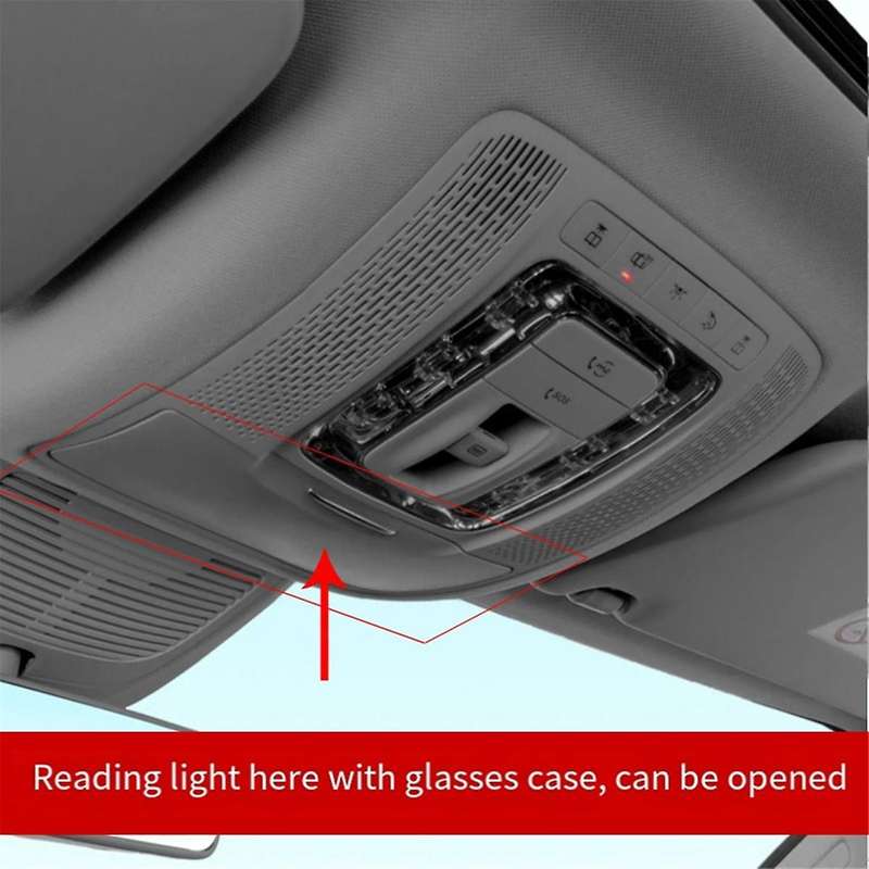 2Pcs Car Interior Reading Light & Glasses Case Trim Frame Sticker for CLA EQA GLA GLS 2019-2024