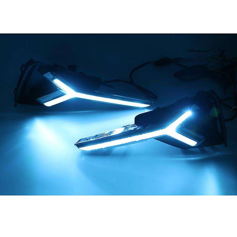 2Pcs Car LED Daytime Running Light Fog Lamp Frame Fog Light for Boyue X70 2018