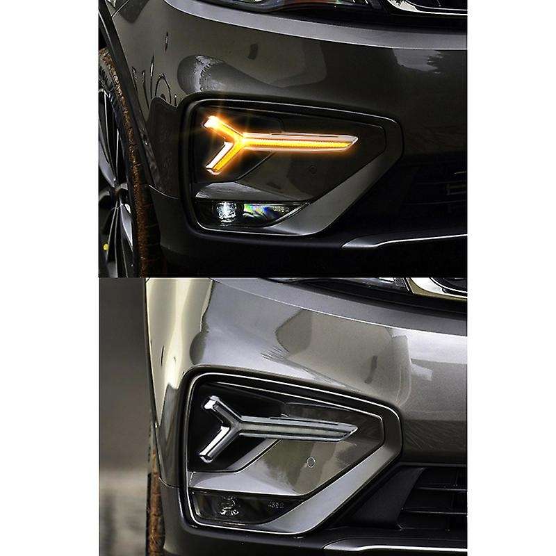 2Pcs Car LED Daytime Running Light Fog Lamp Frame Fog Light for Boyue X70 2018
