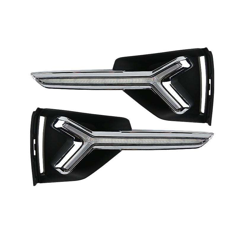 2Pcs Car LED Daytime Running Light Fog Lamp Frame Fog Light for Boyue X70 2018