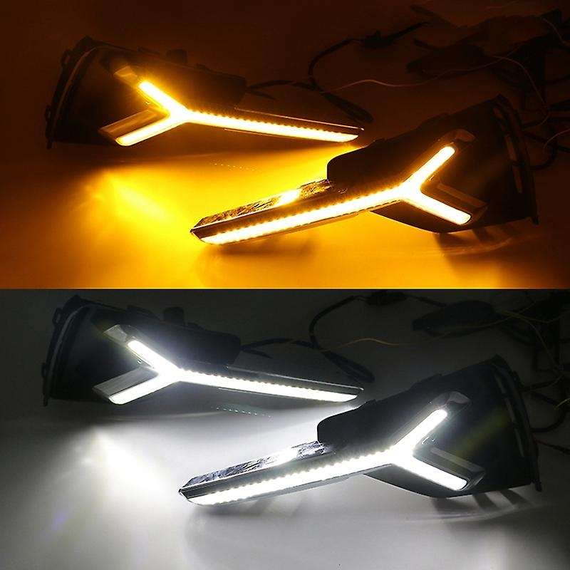 2Pcs Car LED Daytime Running Light Fog Lamp Frame Fog Light for Boyue X70 2018