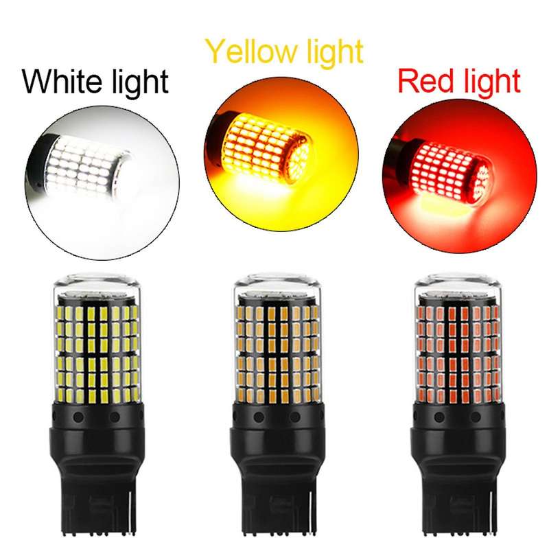 2Pcs Car LED Bulbs 3157 P27-7W T25 LED P27W Canbus Lamp High No Error Free Reverse Light Turn Brake