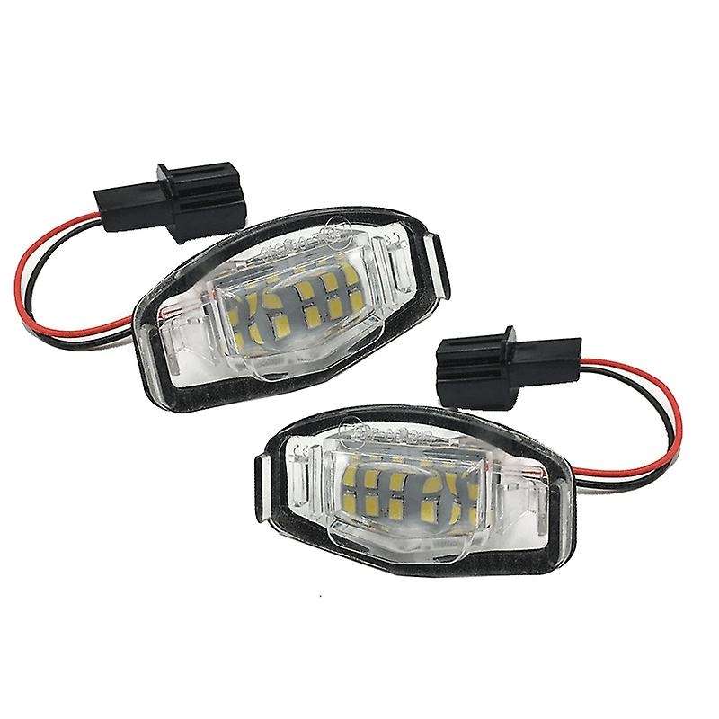 2Pcs Car Led License Plate Light Compatible Honda Civic Honda Accord Black
