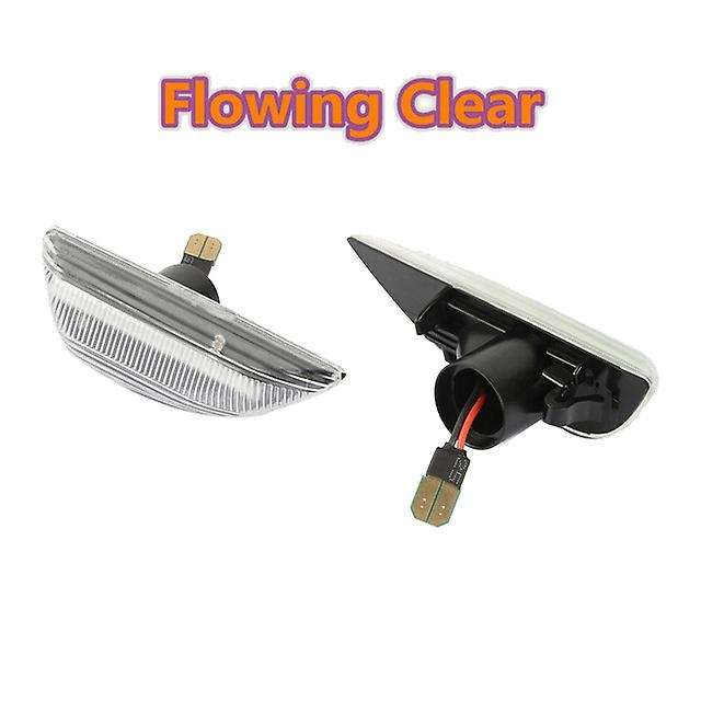 2Pcs Car LED Dynamic Turn Signal Light Flowing Side Marker Blinker for Opel Mokka X for 13-19