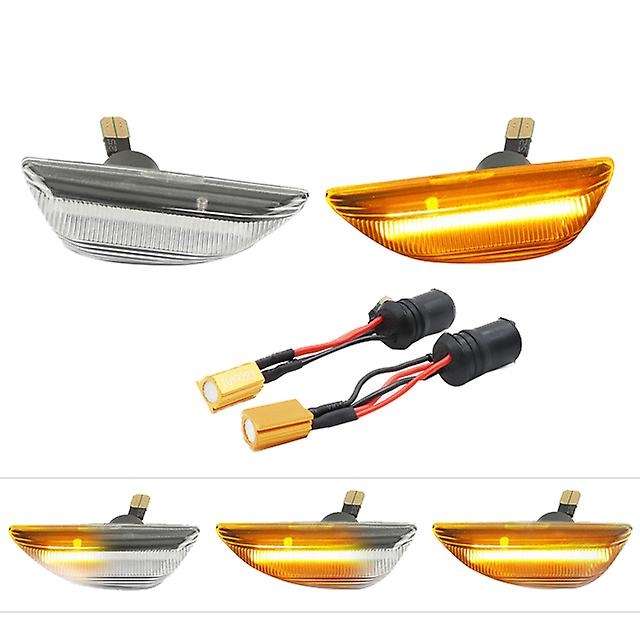 2Pcs Car LED Dynamic Turn Signal Light Flowing Side Marker Blinker for Opel Mokka X for 13-19