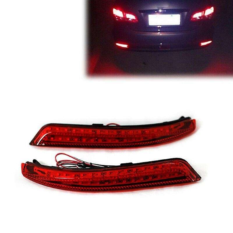 2Pcs Car LED Rear Bumper Reflector Light Brake Stop for Sylphy 2009-2011 Wingroad 2006-2014 Almera 2
