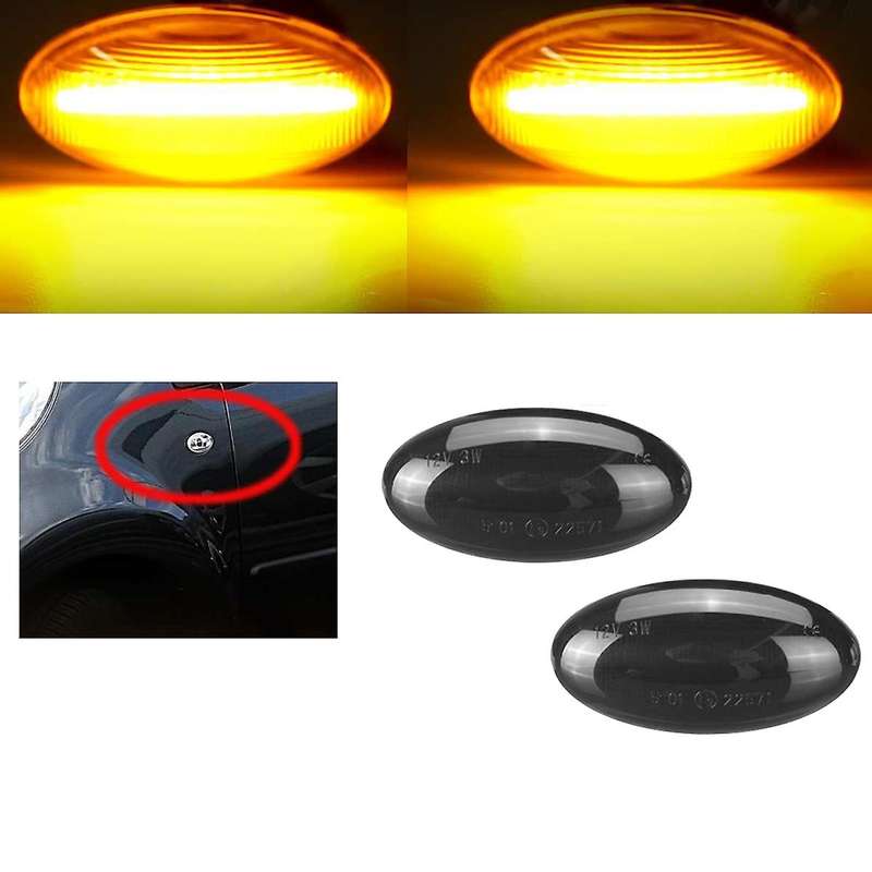 2Pcs Car LED Side Light Turn Signal Light Side Blinker Lamp for 307 206 207 407 107 for C1 C2 C3