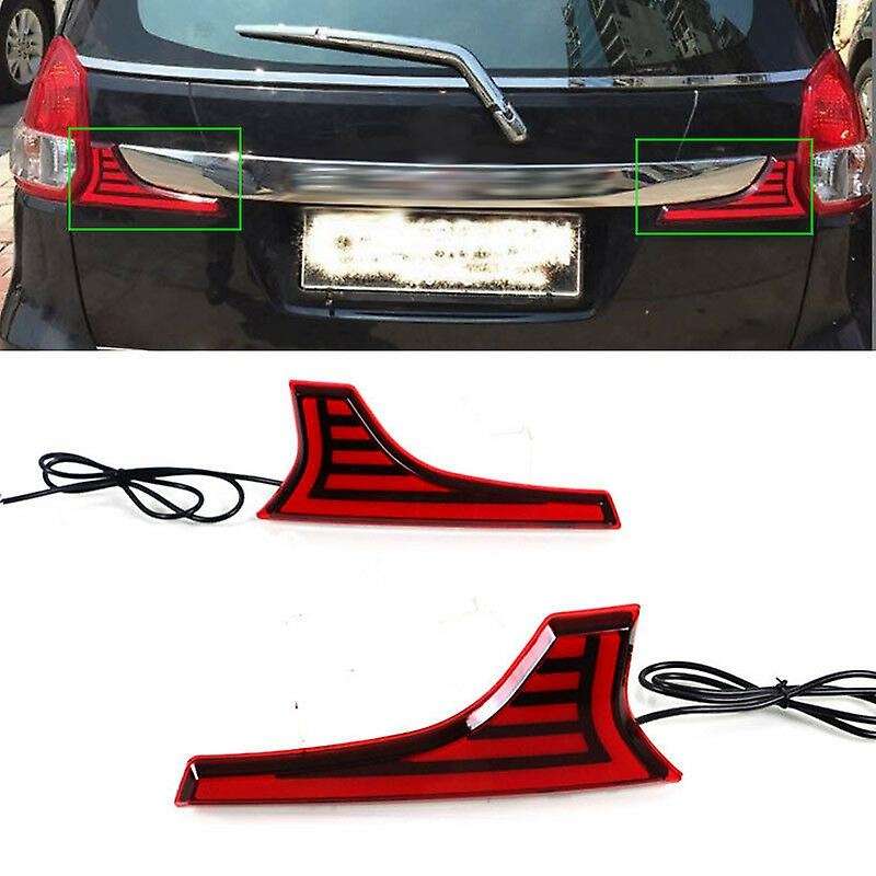 2Pcs Car LED Rear Bumper Reflector Light for Ertiga 2012 2014-2017 Tail Brake Light for SCROSS VITAR