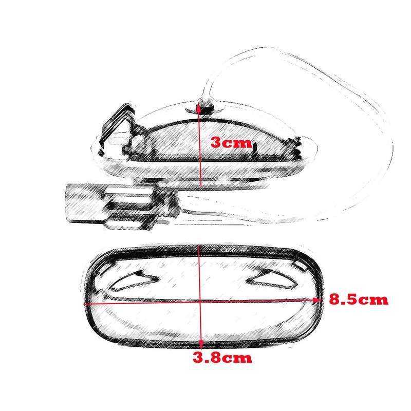 2Pcs Car LED Side Marker Light Turn Signal Light Side Repeater Lamp Amber for TD5