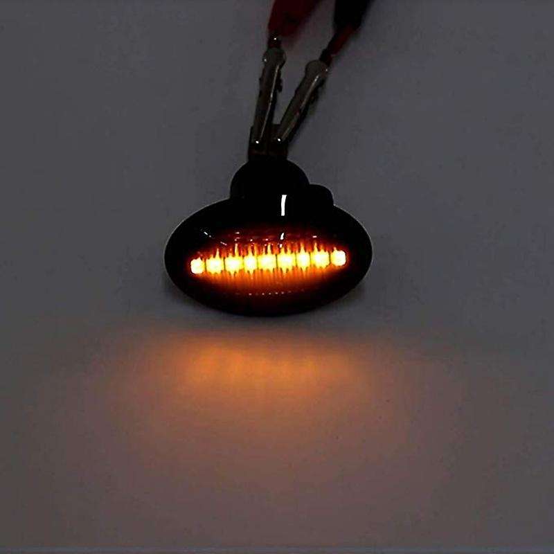 2Pcs Car LED Side Marker Lights Turn Signal Light Side Repeater Lamp Amber for