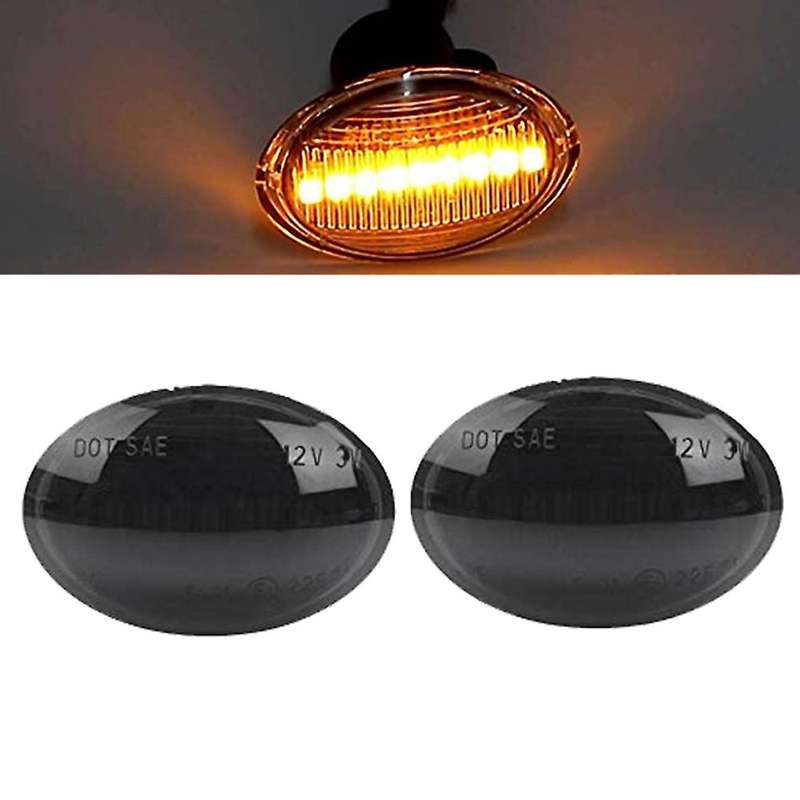 2Pcs Car LED Side Marker Lights Turn Signal Light Side Repeater Lamp Amber for