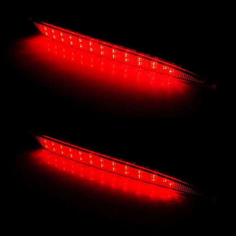 2Pcs Car LED Rear Bumper Light Reflector Brake Lamp for Model S 2012+