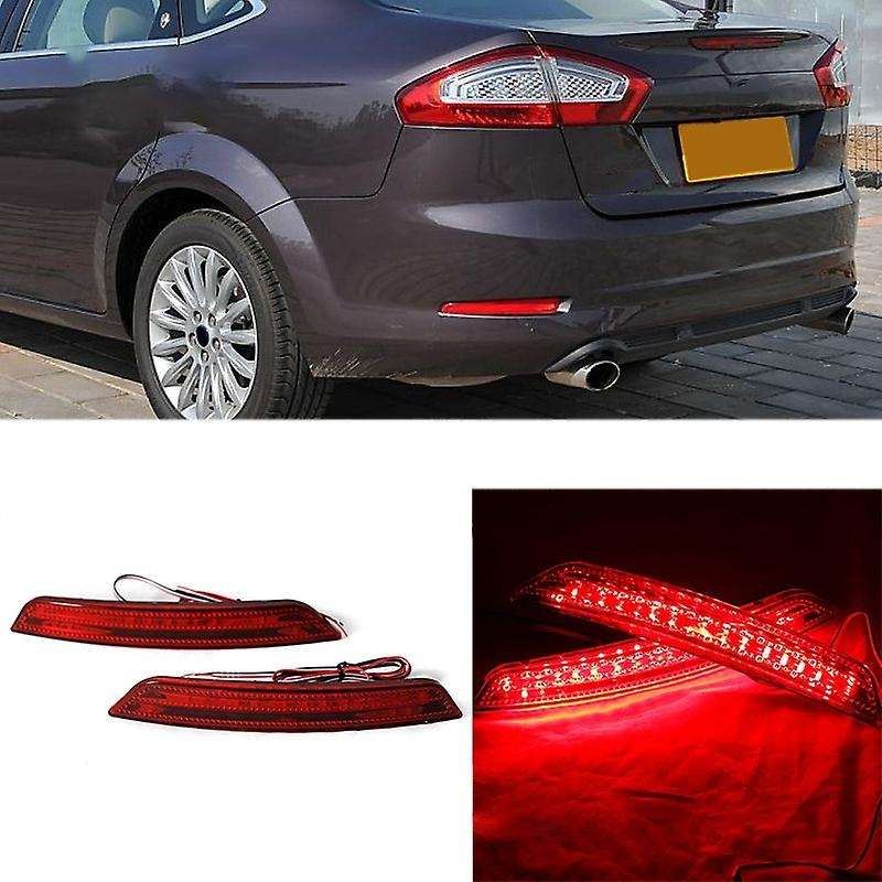 2Pcs Car LED Rear Bumper Reflector Light for Mondeo Sedan 2007-2010 Tail Brake Stop Car Light Fog La