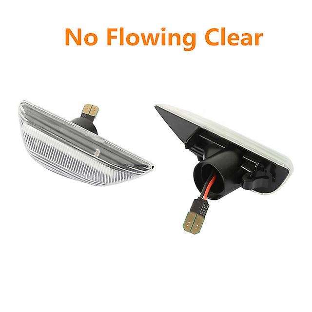 2Pcs Car LED Turn Signal Light Side Marker Blinker for Opel Mokka X for 13-19 Transparent
