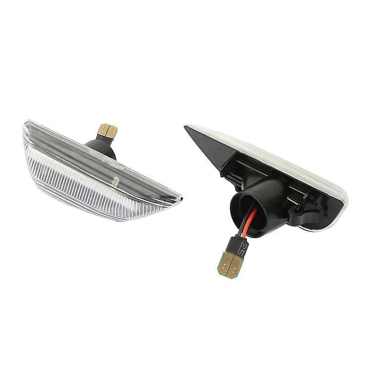 2Pcs Car LED Turn Signal Light Side Marker Blinker for Opel Mokka X for 13-19 Transparent