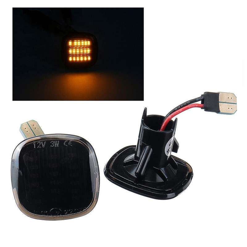 2Pcs Car LED Side Repeater Indicator Light Side Marker Signal Lamp Light for A3 A4 A8 for Fabia SEAT