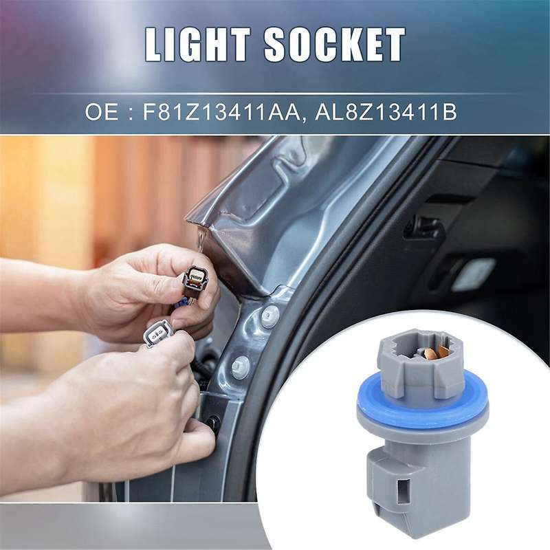 2PCS Car License Plate Tail Light Brake Lamp Socket F81Z13411AA for