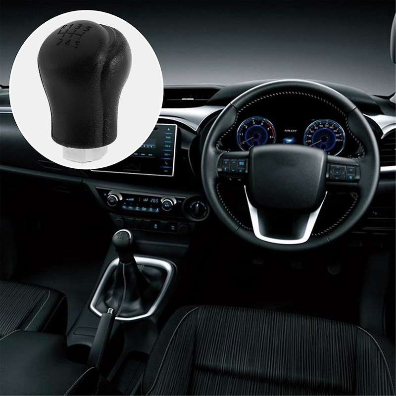 2pcs Car Manual Leather Gear Shift Knob Gear Handball Lever for 6 Speed