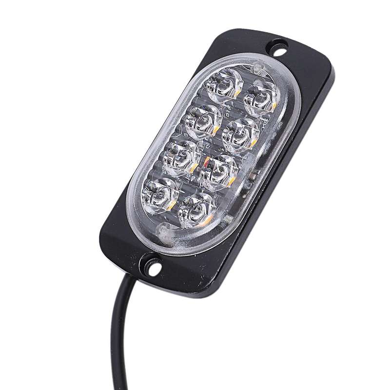 2Pcs Car Modeling Light Assembly 24W 8Led Car Truck Emergency Side Flash Warning Light Strobe Light
