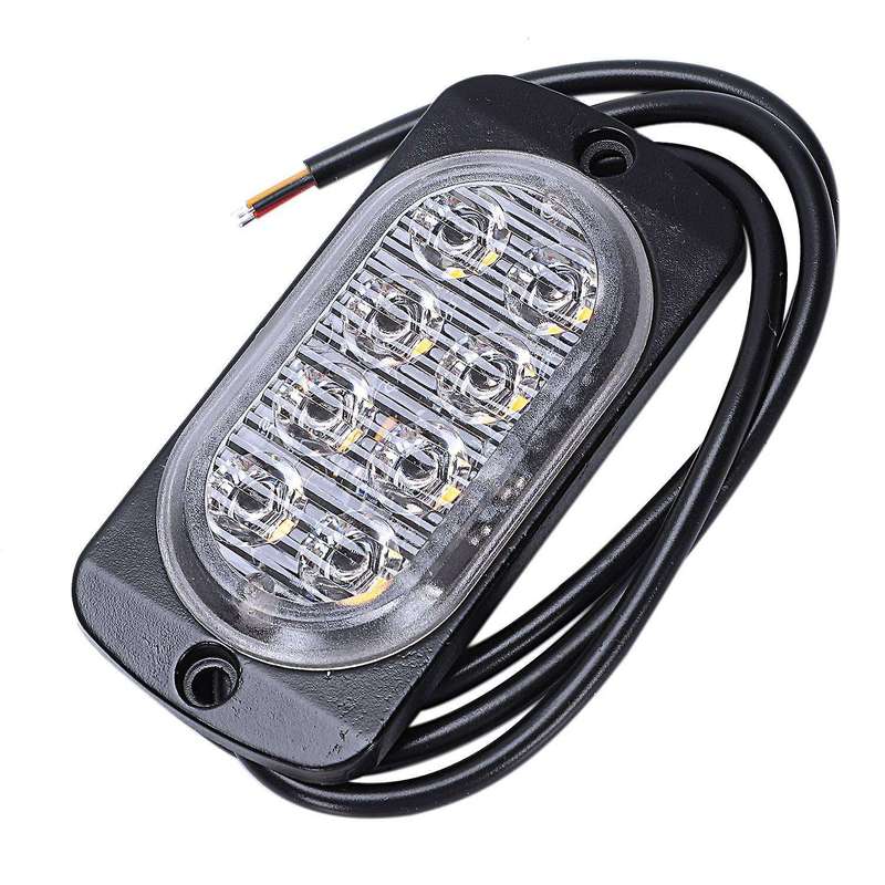 2Pcs Car Modeling Light Assembly 24W 8Led Car Truck Emergency Side Flash Warning Light Strobe Light